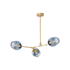 Люстра стельова молекула Light House SRS-19868-3 золото, колір плафона сірий