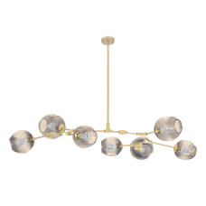 Люстра стельова молекула Light House SRS-19868-7 золото, колір плафона сірий