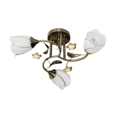 Люстра стельова Light House SRS-20130/3 AB бронза, плафон білий 