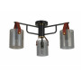 Зображення Люстра стельова в стилі лофт Light House  SRS-20403/3 Copper+Matt black чорна + мідь, плафони сірі ИМ Light-Deco 1 