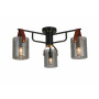 Зображення Люстра стельова в стилі лофт Light House  SRS-20403/3 Copper+Matt black чорна + мідь, плафони сірі ИМ Light-Deco 