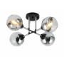 Зображення Люстра стельова Light House SRS-19721/4 Matte Black+CR чорний + хром, плафон хром + прозорий ИМ Light-Deco 