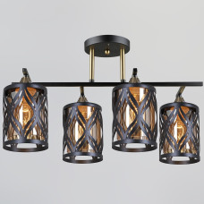 Люстра стельова Light House SRS-20418/4 BK+COP Чорний+ Мідь