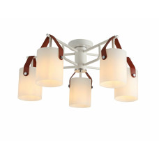 Люстра стельова Light House SRS-20405/5 CR+Matt white Білий + Хром, плафони білі