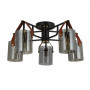 Зображення Люстра стельова Light House SRS-20403/5 Copper+Matt black чорна + мідь, плафони сірі ИМ Light-Deco 1 