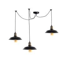 Люстра павук (підвісний світильник) NewYork P260 Spider-3 Black чорний