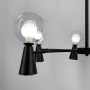 Зображення Стельова люстра Light House LNF-17456/6+6 BK (6 цоколя G9 + 6 цоколя GU10) чорна з прозорим плафоном ИМ Light-Deco 4 