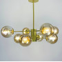 Изображение Стельова золота люстра на 8 янтарних плафонів Ø 85 см ИМ Light-Deco 2 