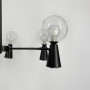 Зображення Стельова люстра Light House LNF-17456/6+6 BK (6 цоколя G9 + 6 цоколя GU10) чорна з прозорим плафоном ИМ Light-Deco 3 