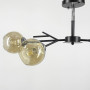 Изображение Люстра на 4 янтарних плафони в чорному корпусі 75х22 см ИМ Light-Deco 2 
