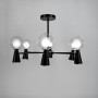 Зображення Стельова люстра Light House LNF-17456/6+6 BK (6 цоколя G9 + 6 цоколя GU10) чорна з прозорим плафоном ИМ Light-Deco 1 