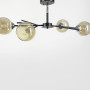 Изображение Люстра на 4 янтарних плафони в чорному корпусі 75х22 см ИМ Light-Deco 