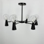 Зображення Стельова люстра Light House LNF-17456/6+6 BK (6 цоколя G9 + 6 цоколя GU10) чорна з прозорим плафоном ИМ Light-Deco 2 