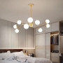 Зображення Стельова люстра в корпусі латунь на 9 матових плафонів ИМ Light-Deco 8 