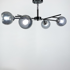 Люль люстра Light House LNF-17513/4 BK GR чорна з графітовим плафоном