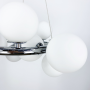 Зображення Підвісна люстра в хромі з білими плафонами ИМ Light-Deco 