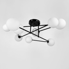 Люстра стельова Light House LNF-17446/9 BK+WT чорна (цоколь G9)