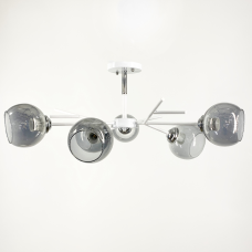 Люль люстра Light House LNF-17513/6 WT GR біла з графітовим плафоном