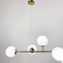 Зображення Люстра видовжена латунна на 6 плафонів (тип А) ИМ Light-Deco 1 