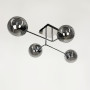 Зображення Сучасна стельова люстра в хромі на 4 графітових плафони ИМ Light-Deco 3 