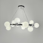 Зображення Люстра підвісна кільце Light House LNF-17563/15 CH+WT (цоколь G9) Ø 75 см хром з білими плафонами ИМ Light-Deco 