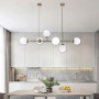 Зображення Люстра видовжена латунна на 6 плафонів (тип А) ИМ Light-Deco 6 