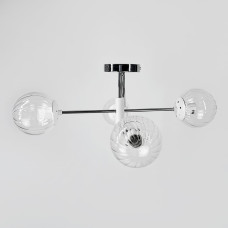Люстра стельова Light House LF-17376/4 CR+WT+CL хром+білий, колір плафону прозорий