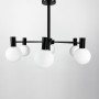 Изображение Сучасна чорна люстра з білими плафоном на 6 ламп ИМ Light-Deco 4 