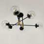 Зображення Люстра стельова Light House LF-17376/6 TBS+BK+CL чорний + латунь, колір плафона прозорий  ИМ Light-Deco 