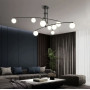 Изображение Aure - сучасна підвісна люстра в чорному каркасі ИМ Light-Deco 6 
