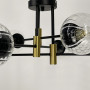 Зображення Люстра стельова Light House LF-17376/6 TBS+BK+CL чорний + латунь, колір плафона прозорий  ИМ Light-Deco 2 