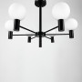 Изображение Сучасна чорна люстра з білими плафоном на 6 ламп ИМ Light-Deco 5 
