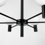 Изображение Сучасна чорна люстра з білими плафоном на 6 ламп ИМ Light-Deco 3 