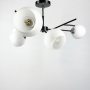 Зображення Стельова люстра Light House LNF-17513/6 BK WT чорна з білим плафоном ИМ Light-Deco 