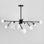 Изображение Стельова люстра в чорному корпусі на 12 білих плафонів Ø 100 см ИМ Light-Deco 2 