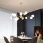 Зображення Стельова люстра в корпусі латунь на 12 матових плафонів ИМ Light-Deco 2 
