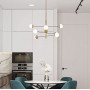 Изображение Сучасна каскадна люстра на 6 або 8 білих плафонів ИМ Light-Deco 4 