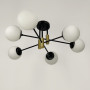 Зображення Стельова люстра Light House LF-17376/6 TBS+BK+WT чорний + латунь, колір плафона білий ИМ Light-Deco 