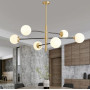 Изображение Сучасна каскадна люстра на 6 або 8 білих плафонів ИМ Light-Deco 7 