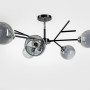 Изображение Люстра на 6 графітових плафонів у чорному корпусі Ø 60 см ИМ Light-Deco 2 