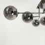 Зображення Сучасна стельова люстра в хромі на 8 графітових плафонів ИМ Light-Deco 2 