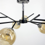 Зображення Стельова люстра Light House LNF-17513/6 BK AB чорна з бурштиновим плафоном ИМ Light-Deco 2 