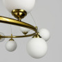 Зображення Кільцева латунна люстра на 12 білих плафонів Ø 80 см ИМ Light-Deco 3 