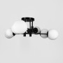 Зображення Люстра стельова молекула Light House LNF-17540/8 BK+BK+WT чорна з білим плафоном ИМ Light-Deco 2 