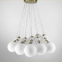 Изображение Люстра-пучок на 21 білий плафон у латунному корпусі ИМ Light-Deco 