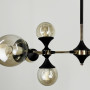 Изображение Люстра в чорному корпусі з золотом на 8 янтарних плафонів ИМ Light-Deco 1 