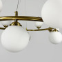 Зображення Кільцева латунна люстра на 12 білих плафонів Ø 80 см ИМ Light-Deco 2 