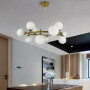 Зображення Кільцева латунна люстра на 12 білих плафонів Ø 80 см ИМ Light-Deco 4 