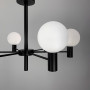 Зображення Сучасна чорна люстра з білими плафоном на 8 ламп ИМ Light-Deco 4 