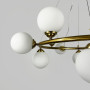 Зображення Кільцева латунна люстра на 12 білих плафонів Ø 80 см ИМ Light-Deco 1 